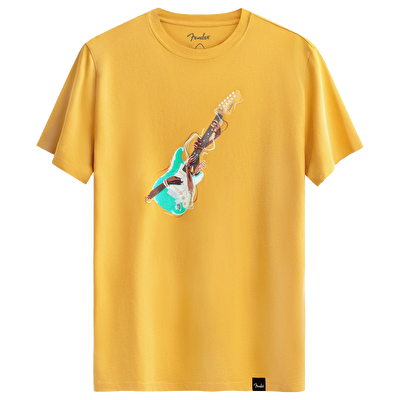 KAFT X FENDER X ZUHAL Riff Hands - Sulphur - Tasarım T-Shirt - Unisex